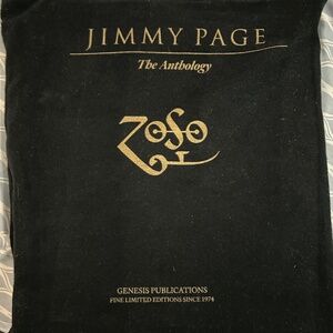 JIMMY PAGE SIGNED BOOK! ANTHOLOGY GENESIS PUBLICATIONS ZOSO LED ZEPPELIN MINT!